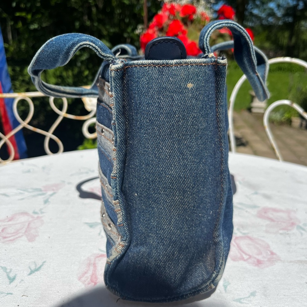 Vintage Denim St. John’s Bay American Flag Tote Bag Purse lots of pockets 250 🇺🇸 - Picture 5 of 14